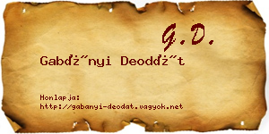 Gabányi Deodát névjegykártya